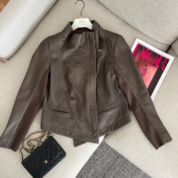 Leather Jacket size M - 7 For All Mankind - Picture 3 of 16